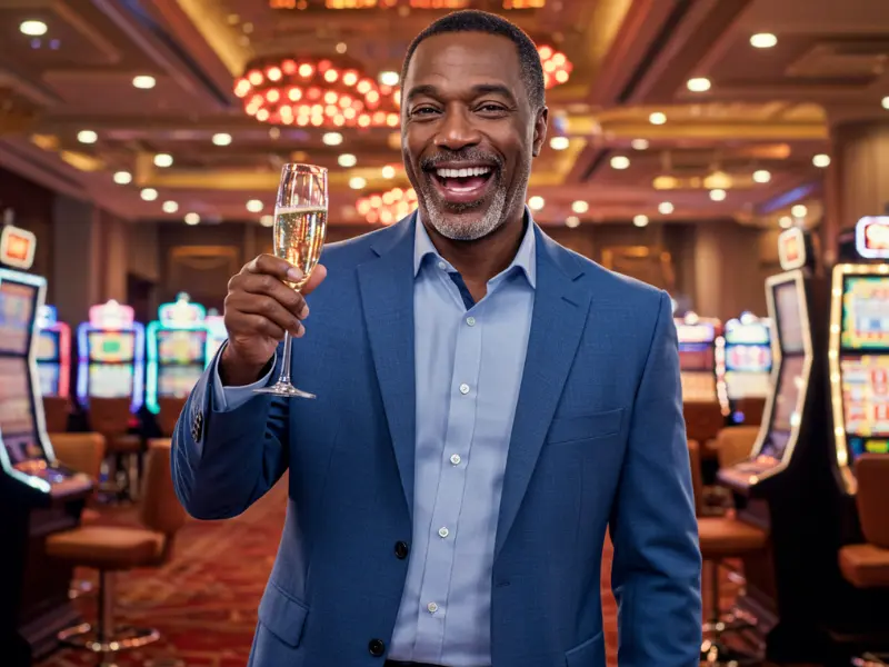 Man drinking and playing online slots, featured in e-Sabong latest news