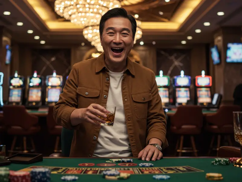 Relaxed man enjoying a drink while playing poker in online sabong environment